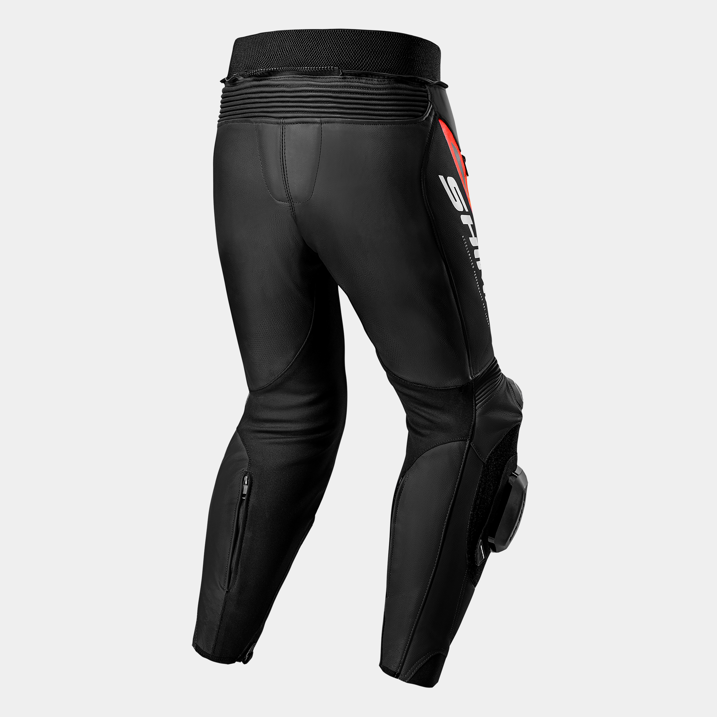 Кожен мото панталон SHIMA MISSION ST BLACK/RED_2